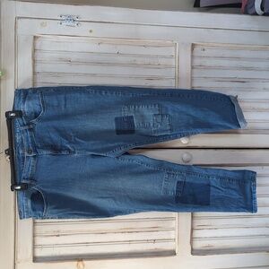 Studio, by denim& company. Patchwork jeans.  Sz 18W